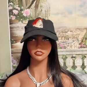 Black Graphic Baseball Cap